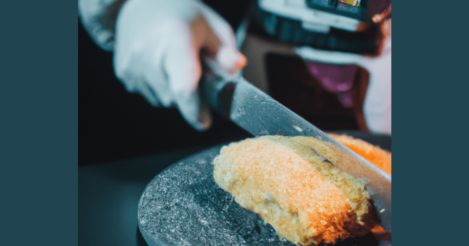 돈까스 망치로 제품 두드리기